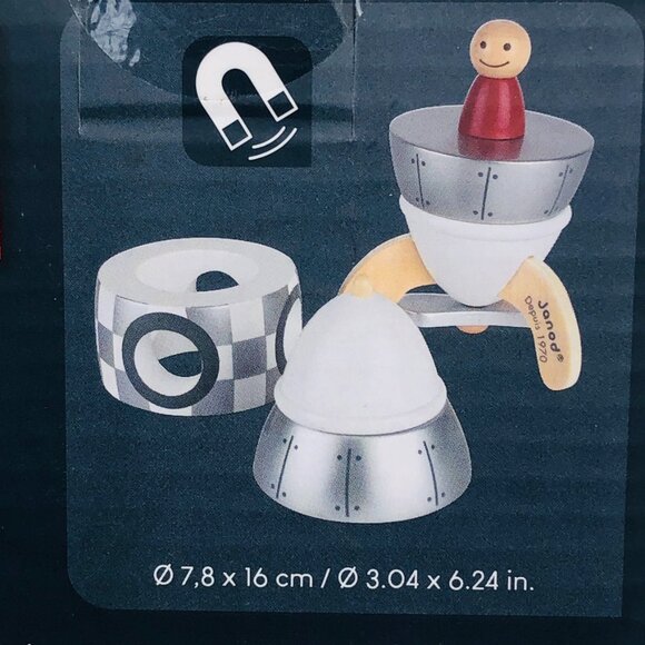 Janod Wooden Silver Magnetic Rocket Kit New in Box For Age 2+ - Picture 11 of 15